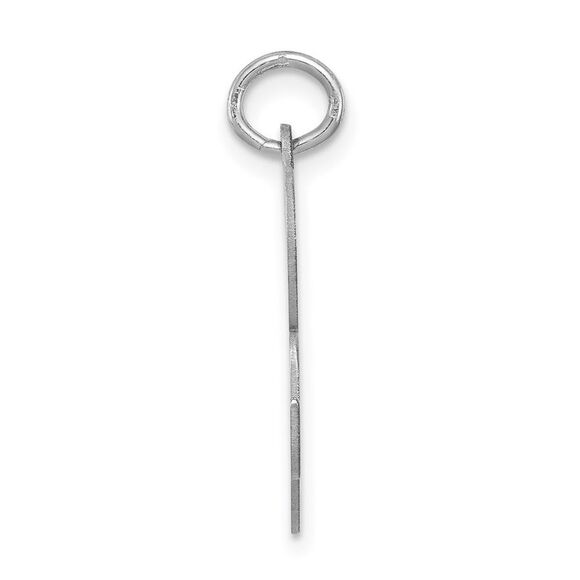 Sterling Silver, Ella Collection, LG Fancy Script Initial R Pendant - Picture 2 of 5